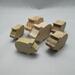 Handmade wooden pig toy, sustainable wood, scroll saw cut, sanded smooth. 1.75", 2", or 2.5" sizes, natural finish for stacking or play.